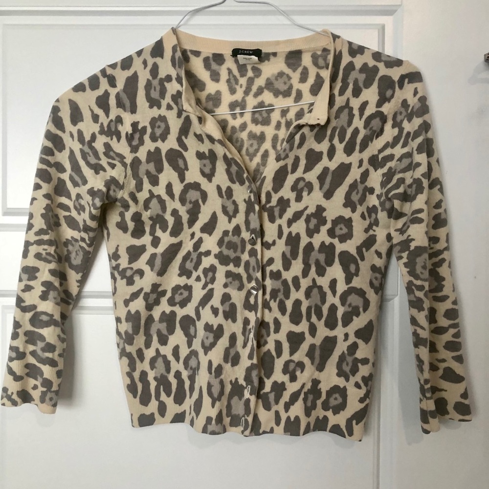 J crew leopard cardigan